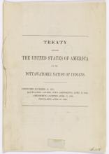 1861 Treaty Between the United States of America and the Pottawatomie [Potawatomi] Nation of Indians 1 of 8.jpg